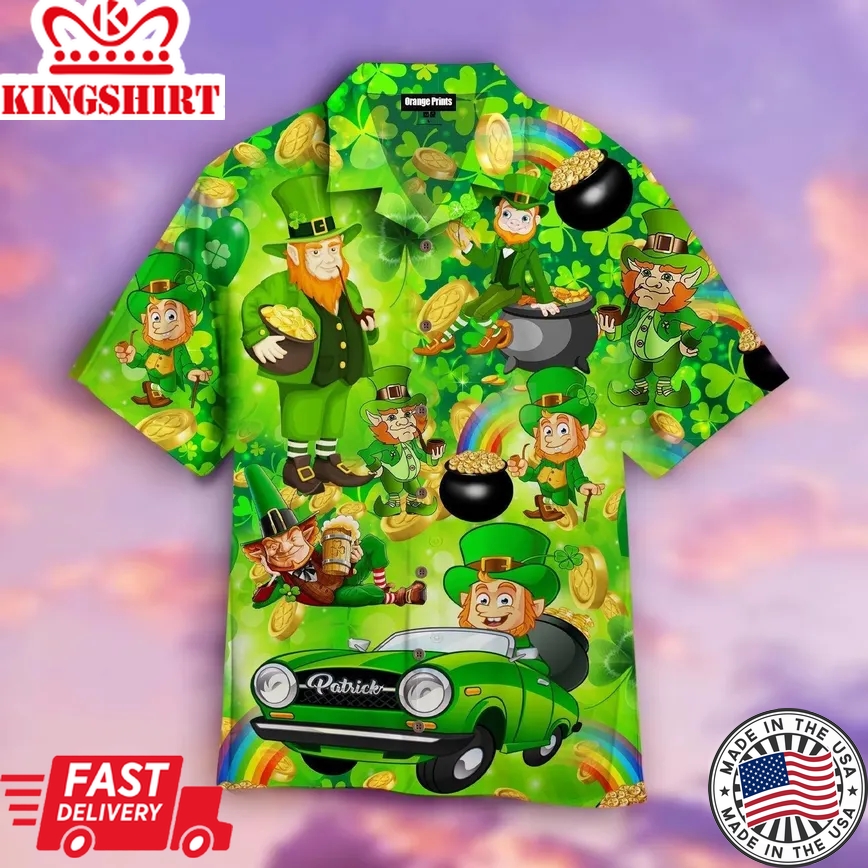 Irish Wish You A Happy Saint Patrick's Day Trendy Hawaiian Shirt For