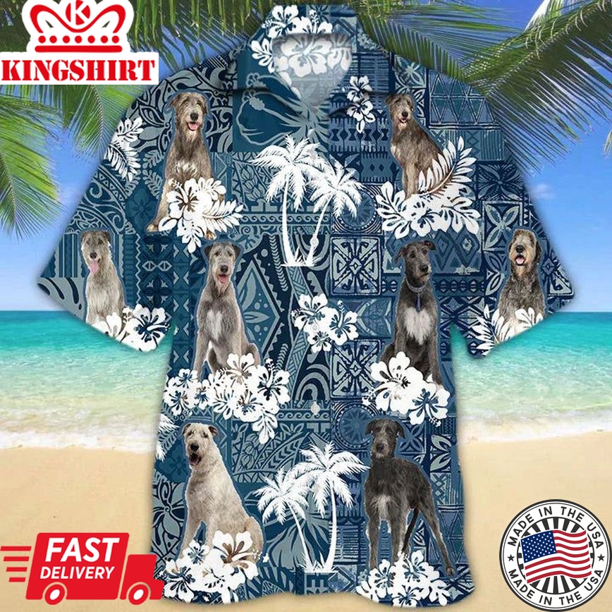 Irish Wolfhound Hawaiian Shirt