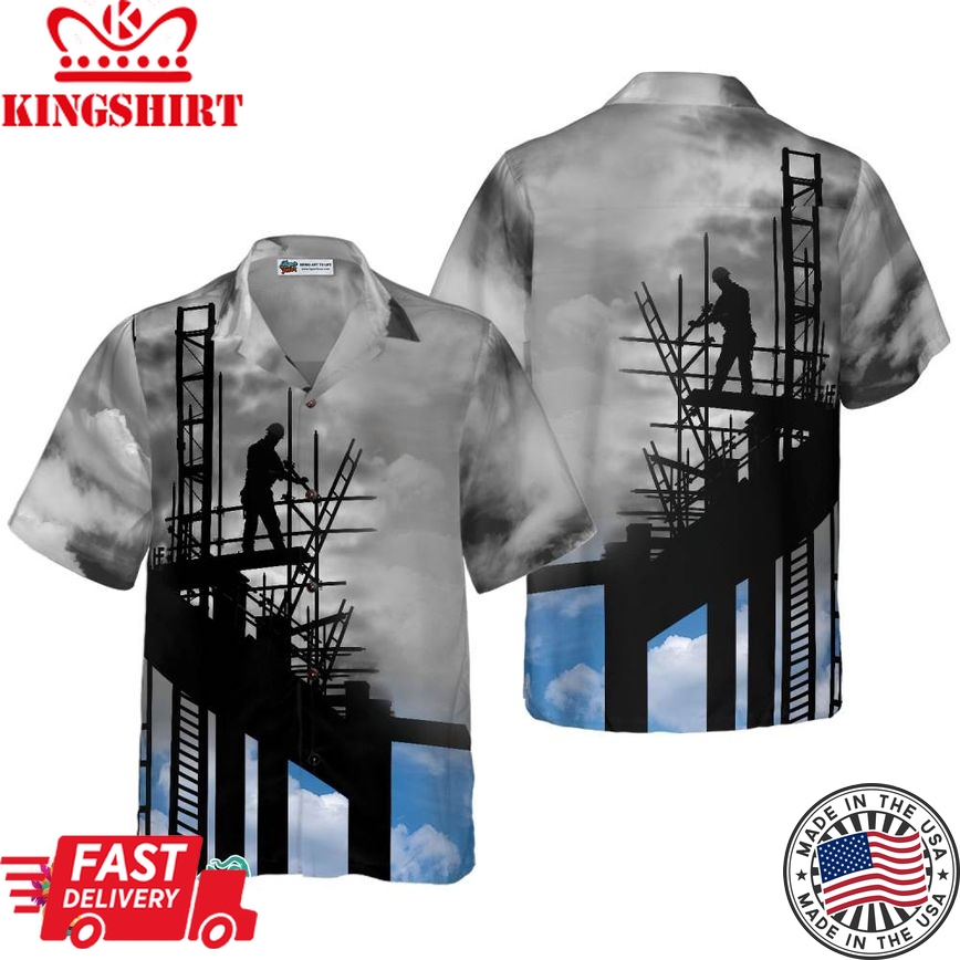 Ironworker And Sunset Hawaiian Shirt