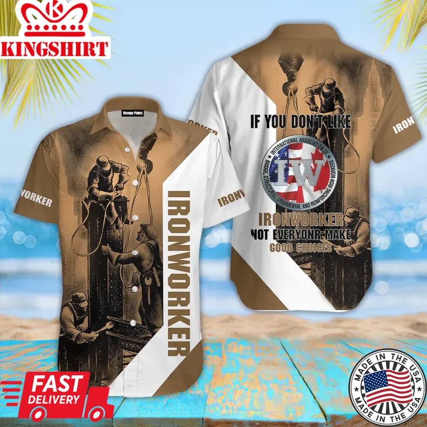 Ironworker Trendy Hawaiian Shirt For