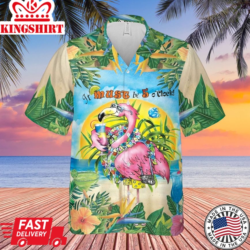 It's 5 O'Clock Somewhere Flamengo Trendy Hawaiian Shirt For Aloha Shirt