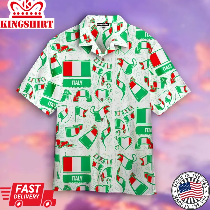 Italy Flag Trendy Hawaiian Shirt