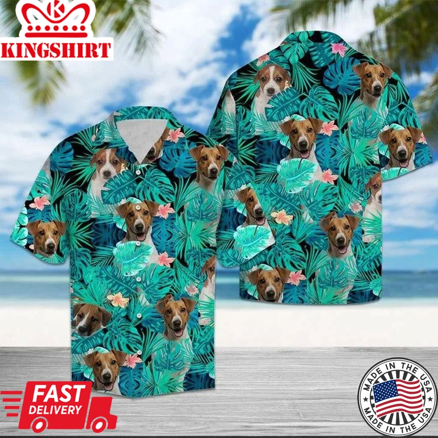 Jack Russell Into Tropical Jungle Hawaiian Shirt