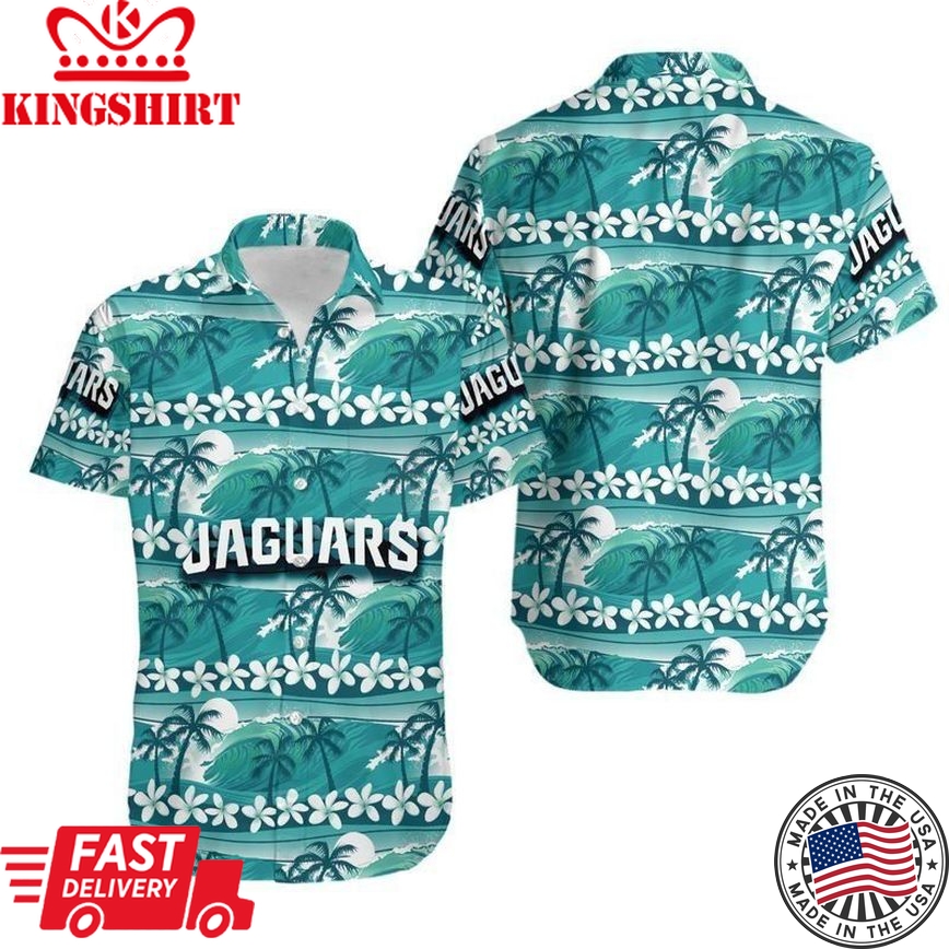 Jacksonville Jaguars Coconut Trees NFL Gift For Fan Hawaii Shirt And Shirt