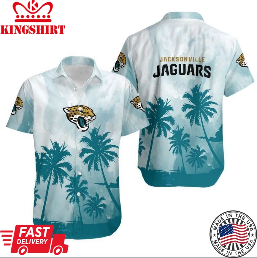 Jacksonville Jaguars Coconut Trees NFL Gift For Fan Hawaiian Graphic P