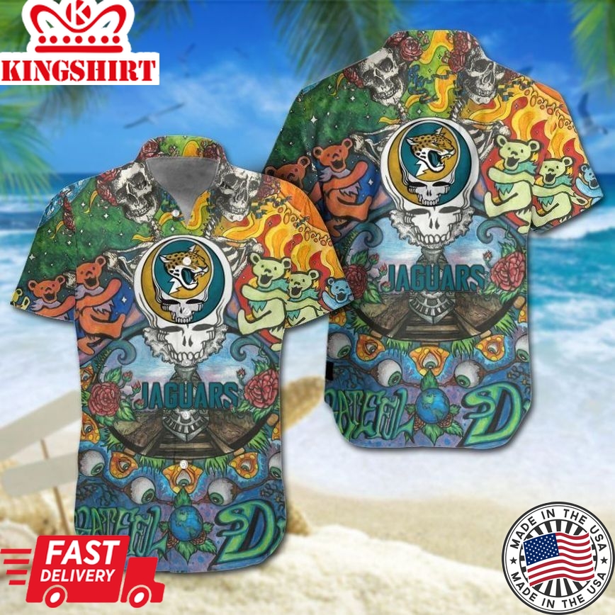 Jacksonville Jaguars Grateful Dead NFL Gift For Fan Hawaiian Graphic P