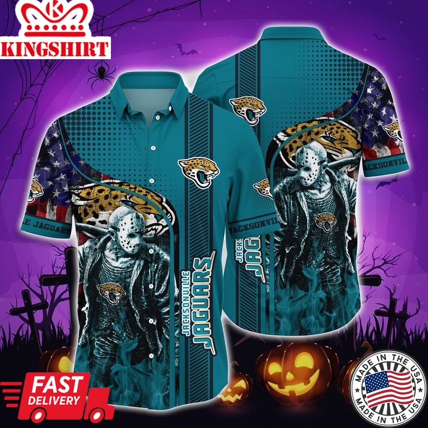 Jacksonville Jaguars Halloween-Aloha Shirt,Halloween Hawaiian Shirts,Hawaiian Shirts For Men,Hawaiian Shirts For Women