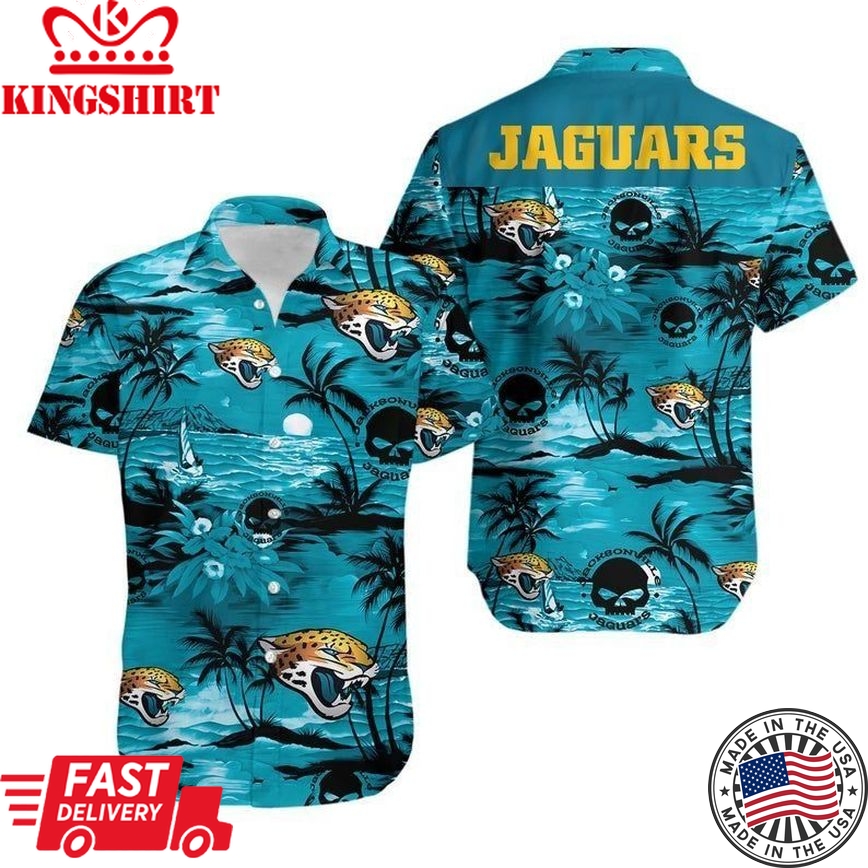 Jacksonville Jaguars NFL Football Hawaiian Graphic Print Short Sleeve