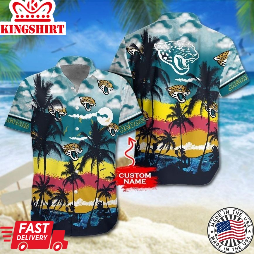 Jacksonville Jaguars NFL Gift For Fan Personalized Hawaiian Graphic Pr