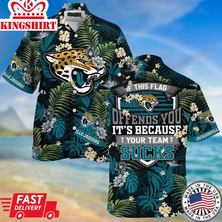 Jacksonville Jaguars NFL Summer Hawaiian Shirt And Shorts With Tropical Patterns