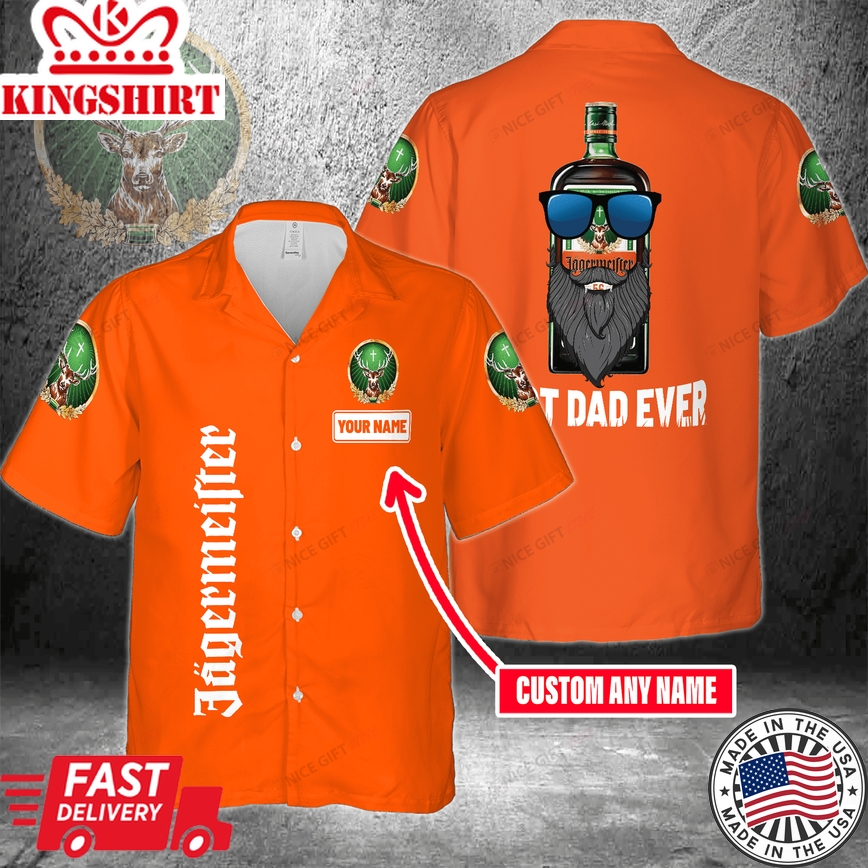 Jagermeister Custom Name Best Dad Ever Hawaiian Shirt