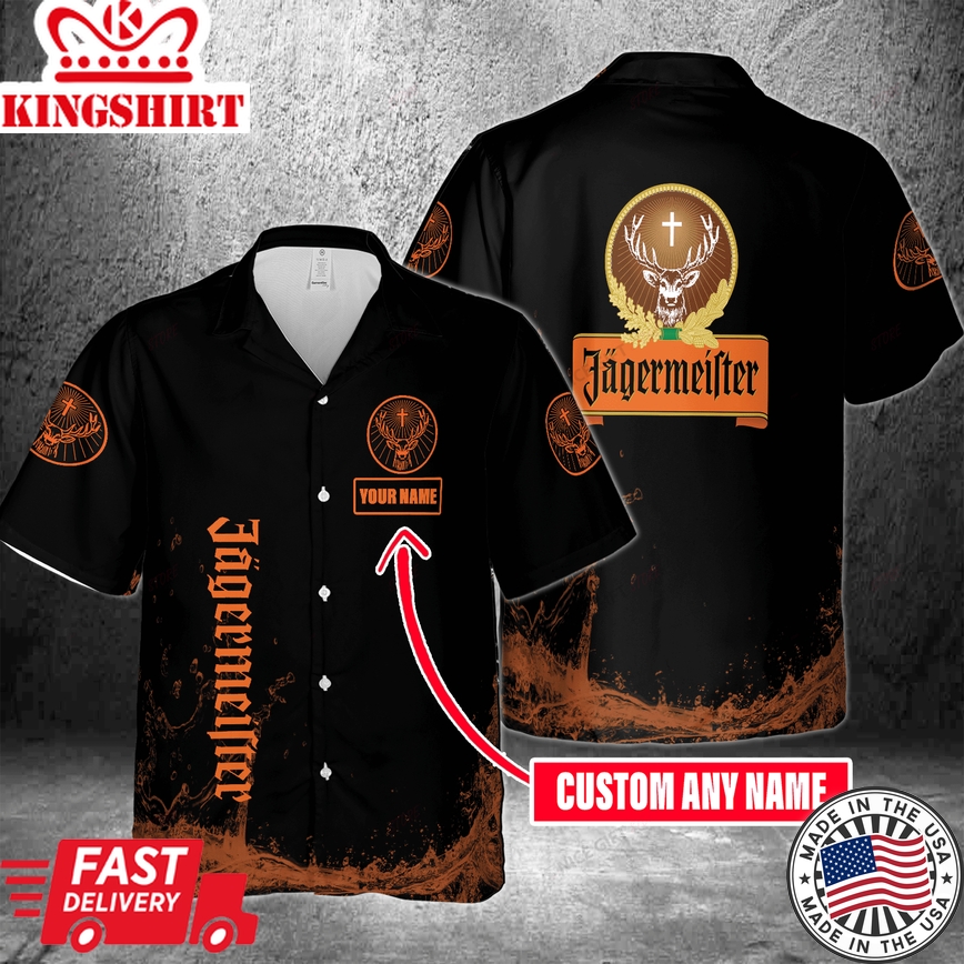 Jagermeister Personalized Hawaiian Shirt With Name