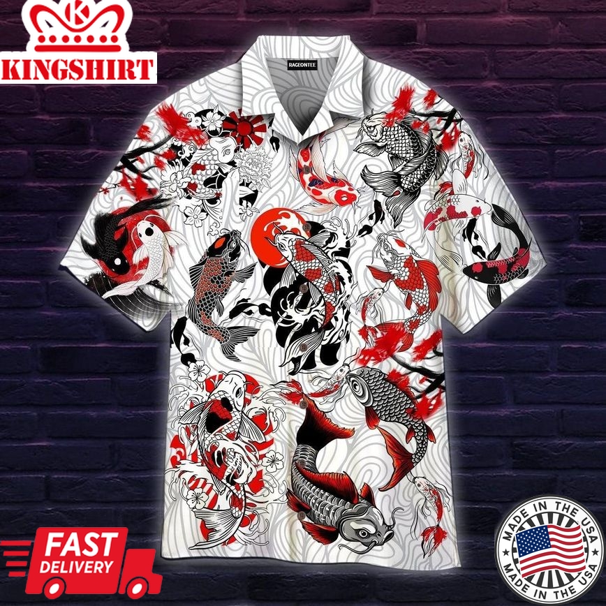 Japan Koi Fish Trendy Hawaiian Shirt For