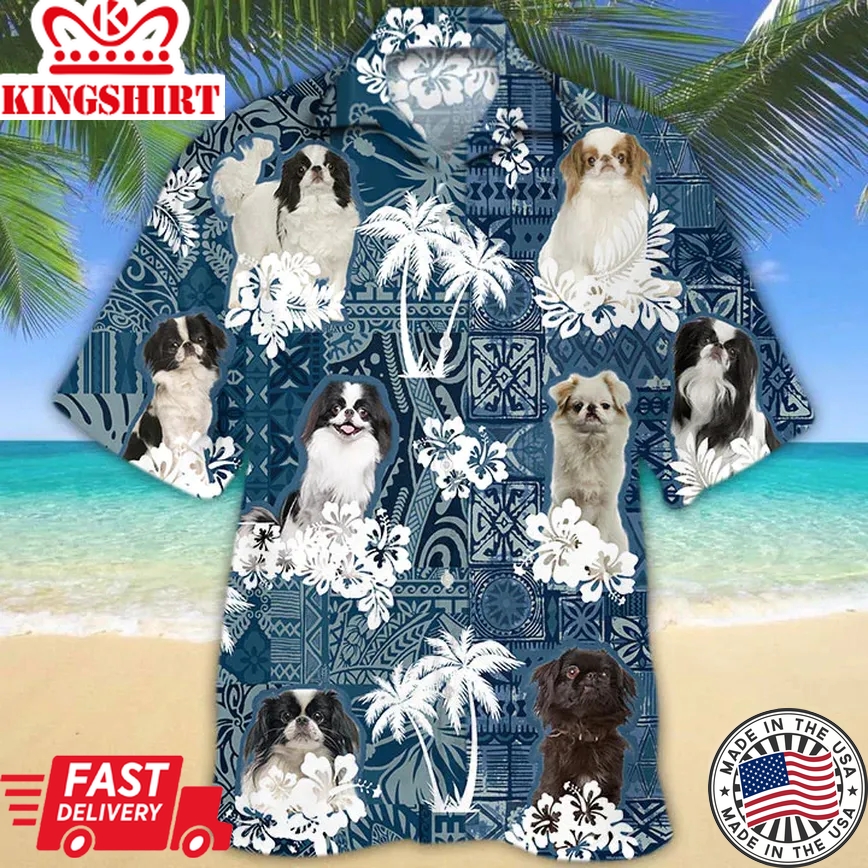 Japanese Chin Trendy Hawaiian Shirt