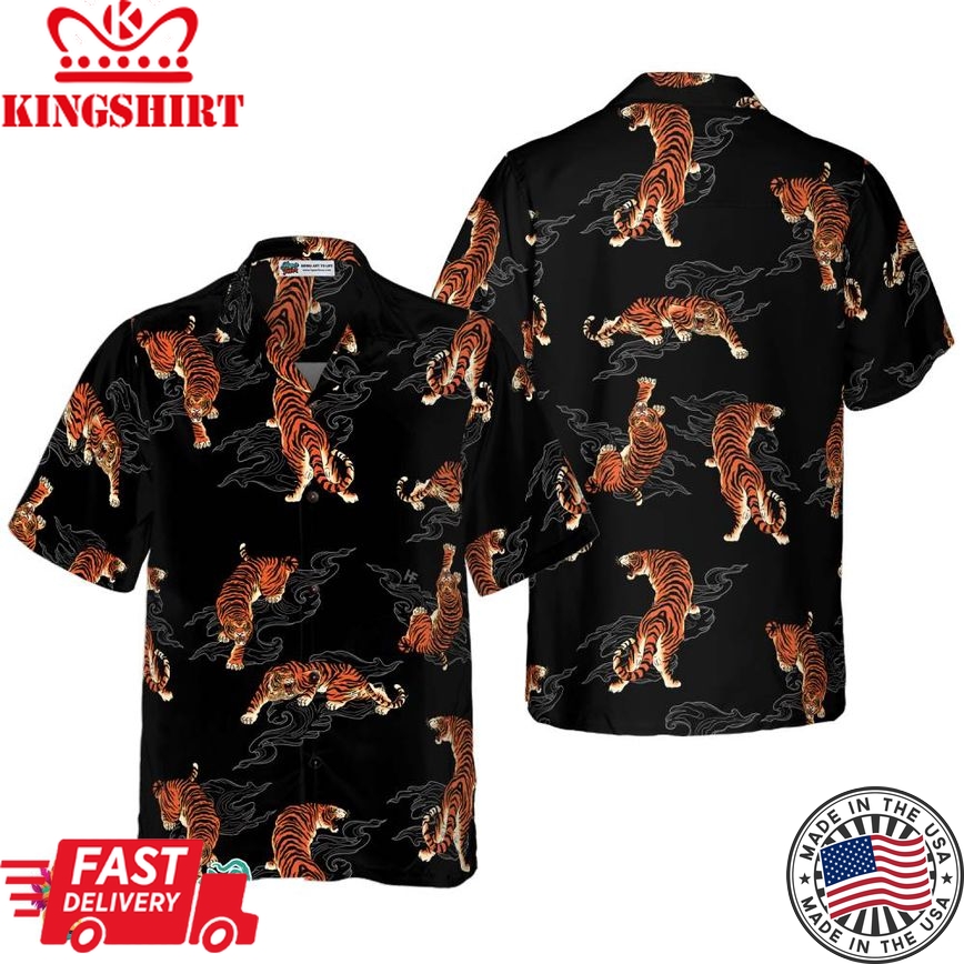 Japanese Tiger Shirt For Men Hawaiian Shirt