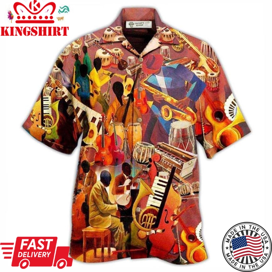 Jazz Music The Melody Of Time Jazz Hawaiian Shirt