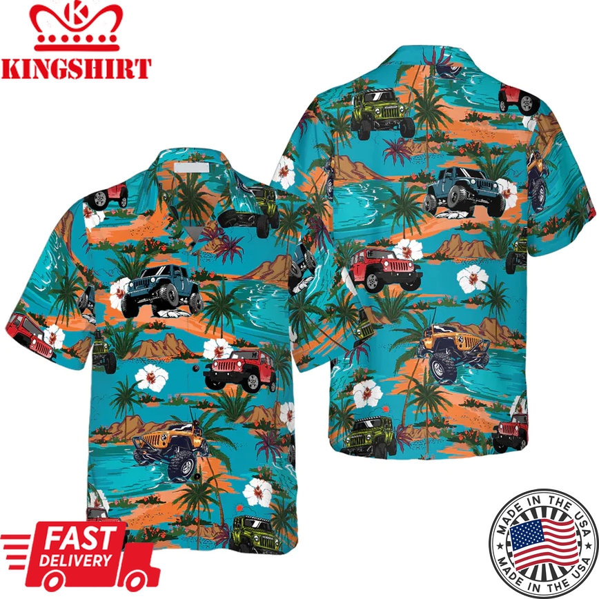 Jee Car Retro Summer Trendy Hawaiian Shirt