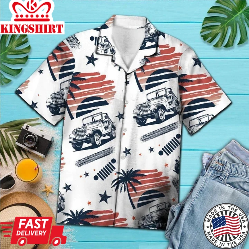 Jee Car Trendy Hawaiian Shirt, Jee On The Beach Black And White Style Trendy Hawaiian Shirt