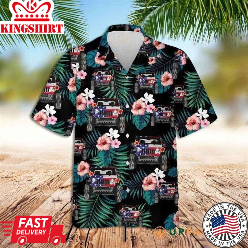 Jee Trendy Hawaiian Shirt American Flag 4Th Of July Trendy Hawaiian Shirt