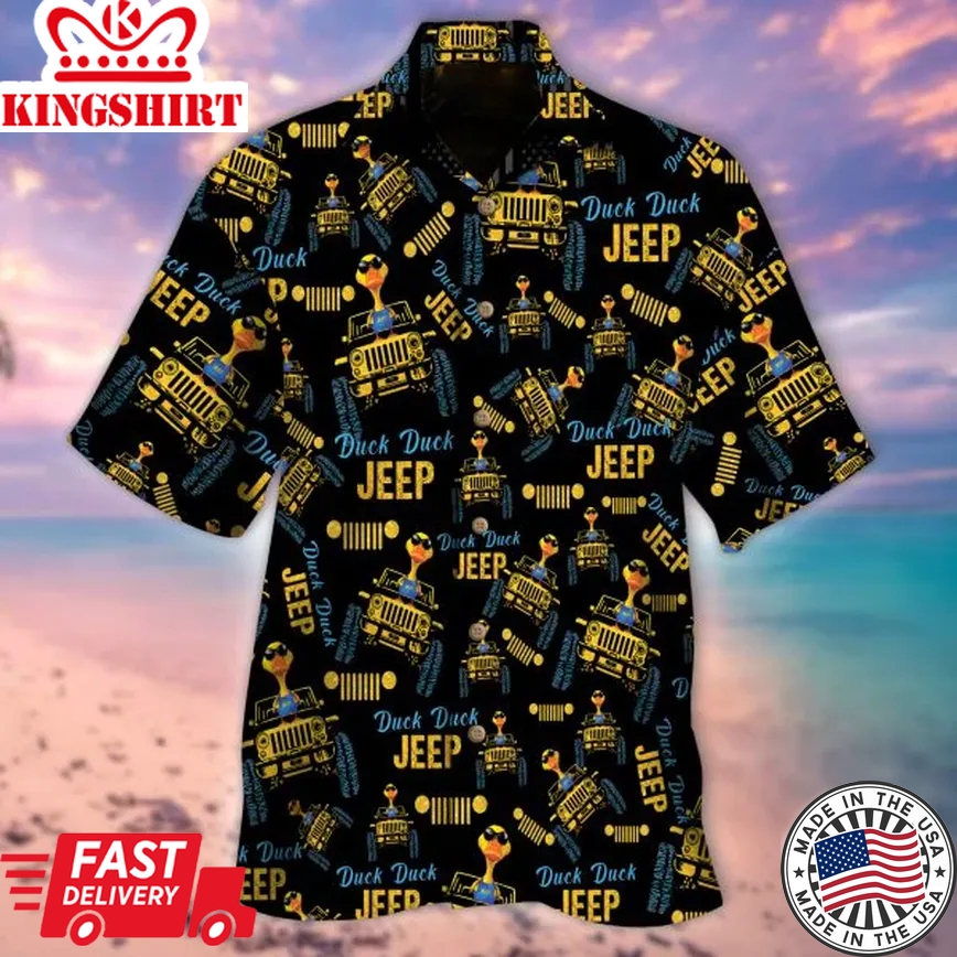 Jeep Duck Trendy Hawaiian Shirt, Summer Trendy Hawaiian Shirt For Men, Women