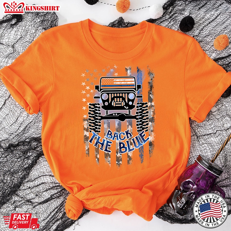 Jeep Flag Back The Blue T-Shirt