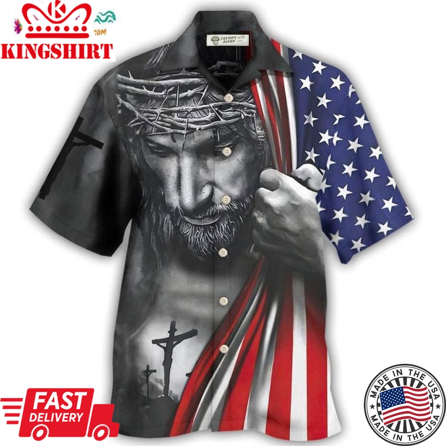 Jesus America One Nation Under God Hawaiian Shirt