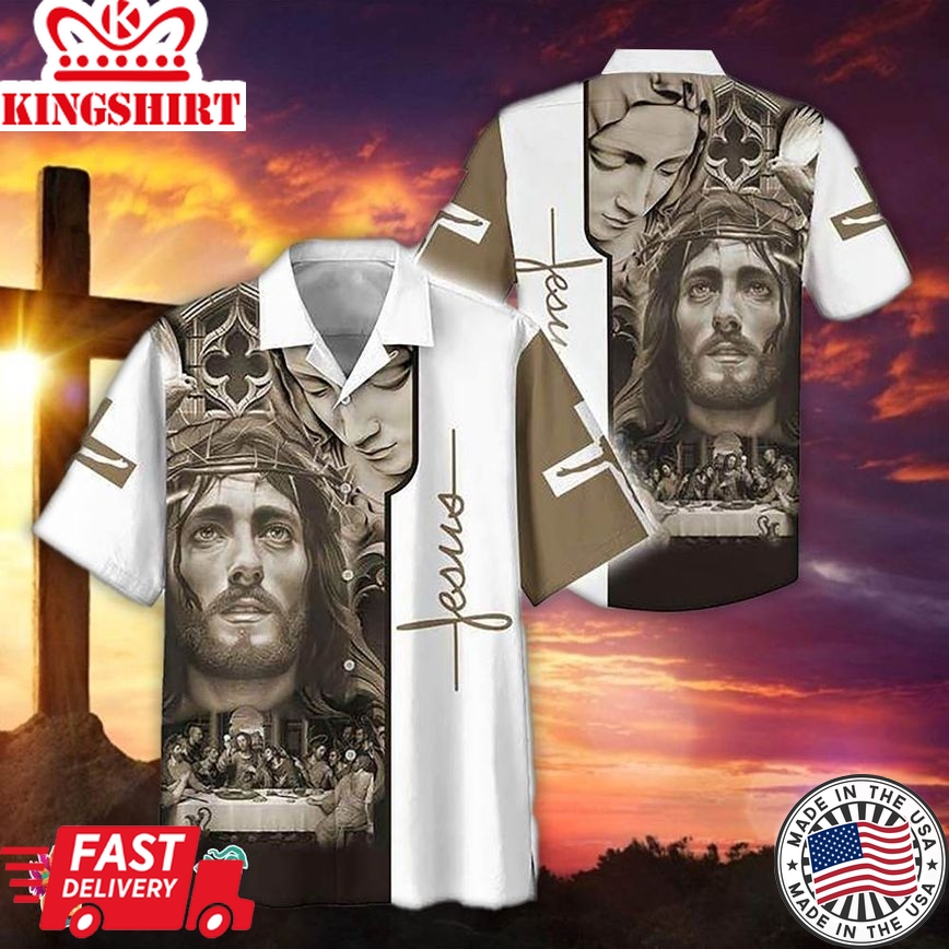 Jesus Bless America Aloha Hawaiian Shirts For Men, Aloha Hawaiian Shirts