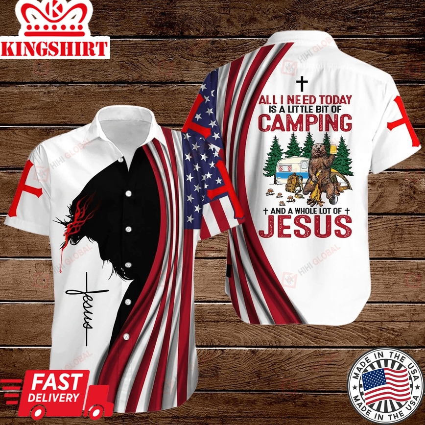 Jesus Camping Hawaiian Shirt