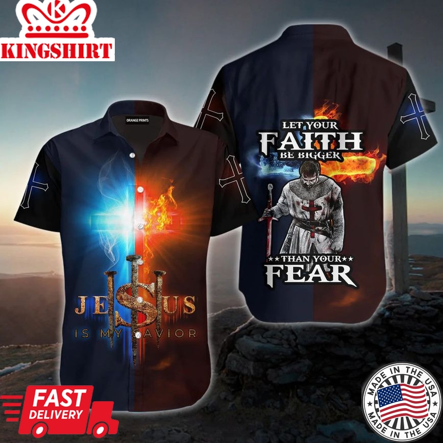 Jesus God Faith And Fear Aloha Hawaiian Shirts For Men And Women