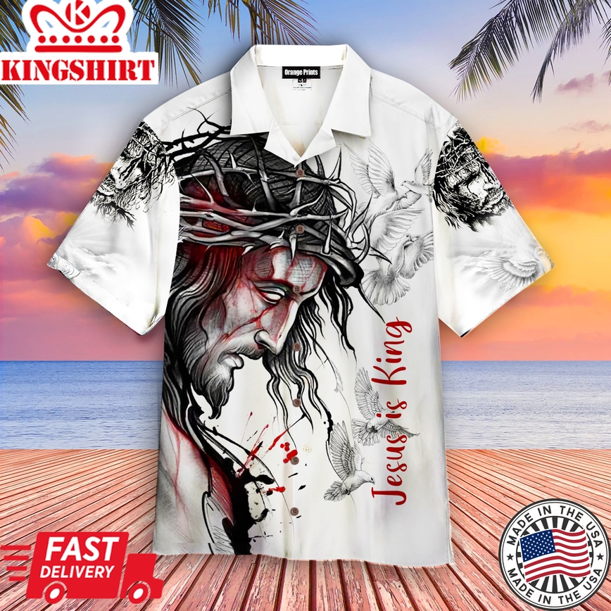 Jesus Is King Aloha Hawaiian Shirts For Men & For Women |