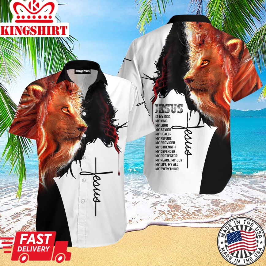 Jesus Lion Aloha Hawaiian Shirts For Men And Women |