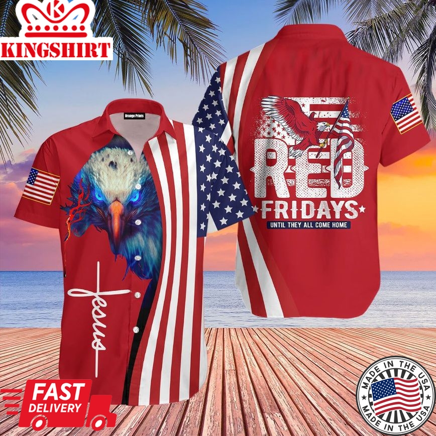 Jesus On Friday We Wear Red Aloha Hawaiian Shirts For Men & For Women |