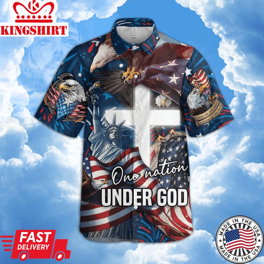 Jesus One Nation Under God Hawaiian Shirt