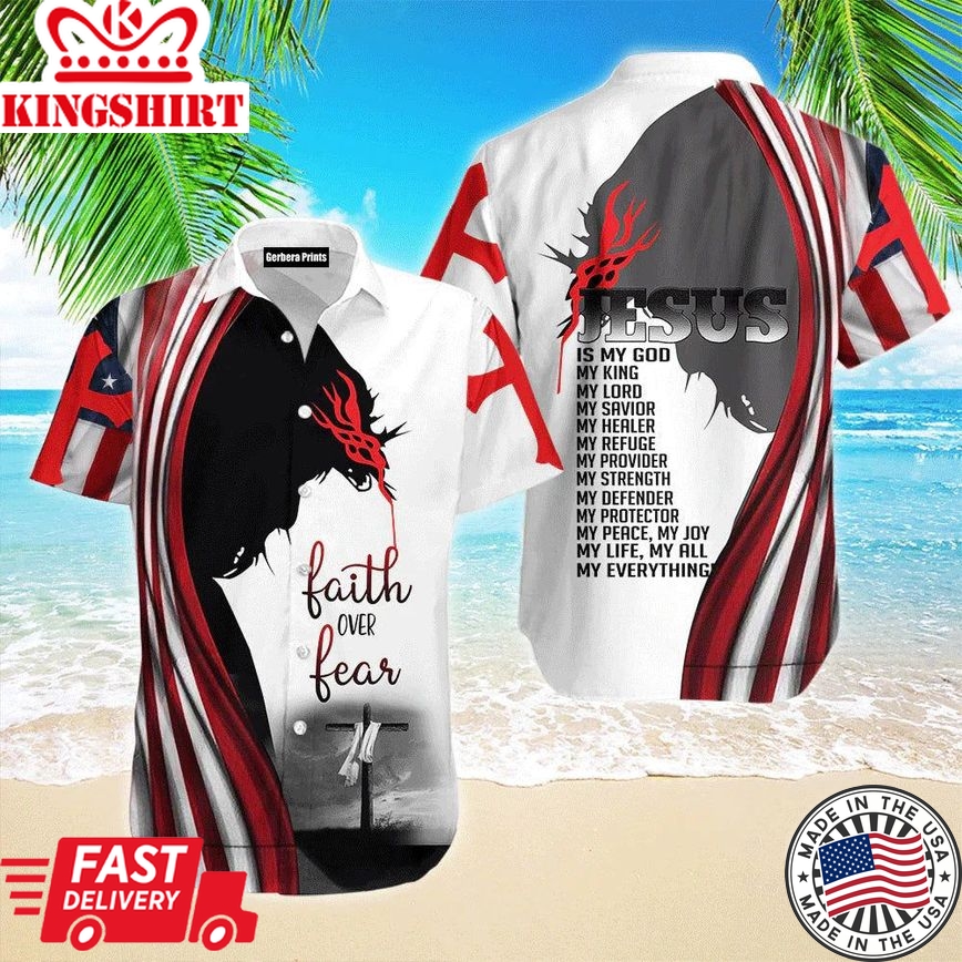 Jesus Red White Aloha Hawaiian Shirts For Men And For Women