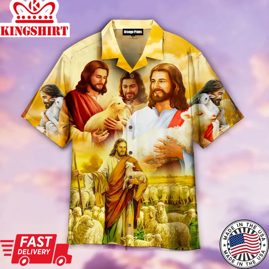 Jesus Save Animals Trendy Hawaiian Shirt For