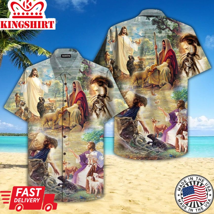 Jesus Saves Animals Aloha Hawaiian Shirts For Men And Women |