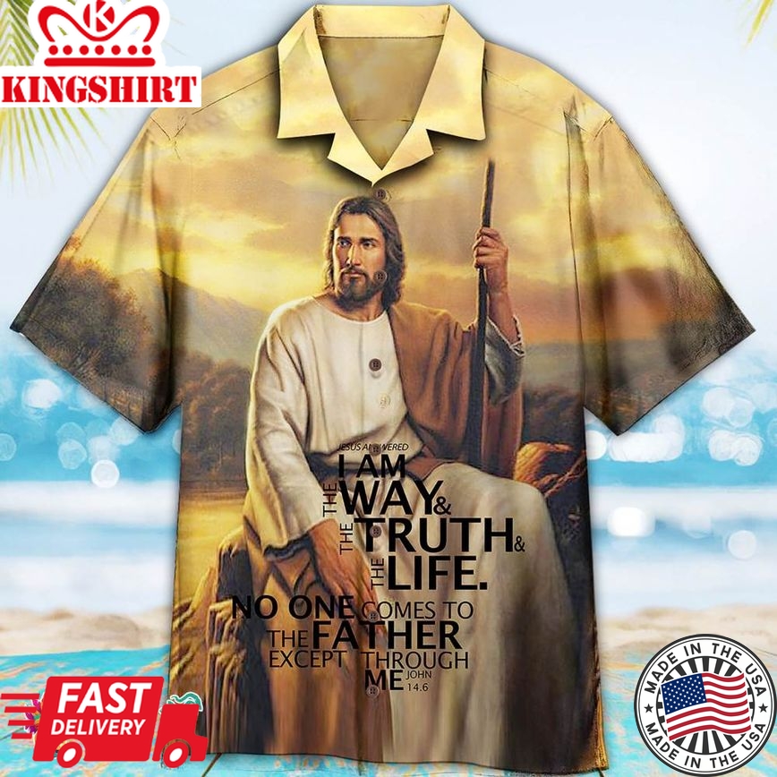 Jesus Way Truth Life Aloha Hawaiian Shirts Formen And Women, Aloha Hawaiian Shirts