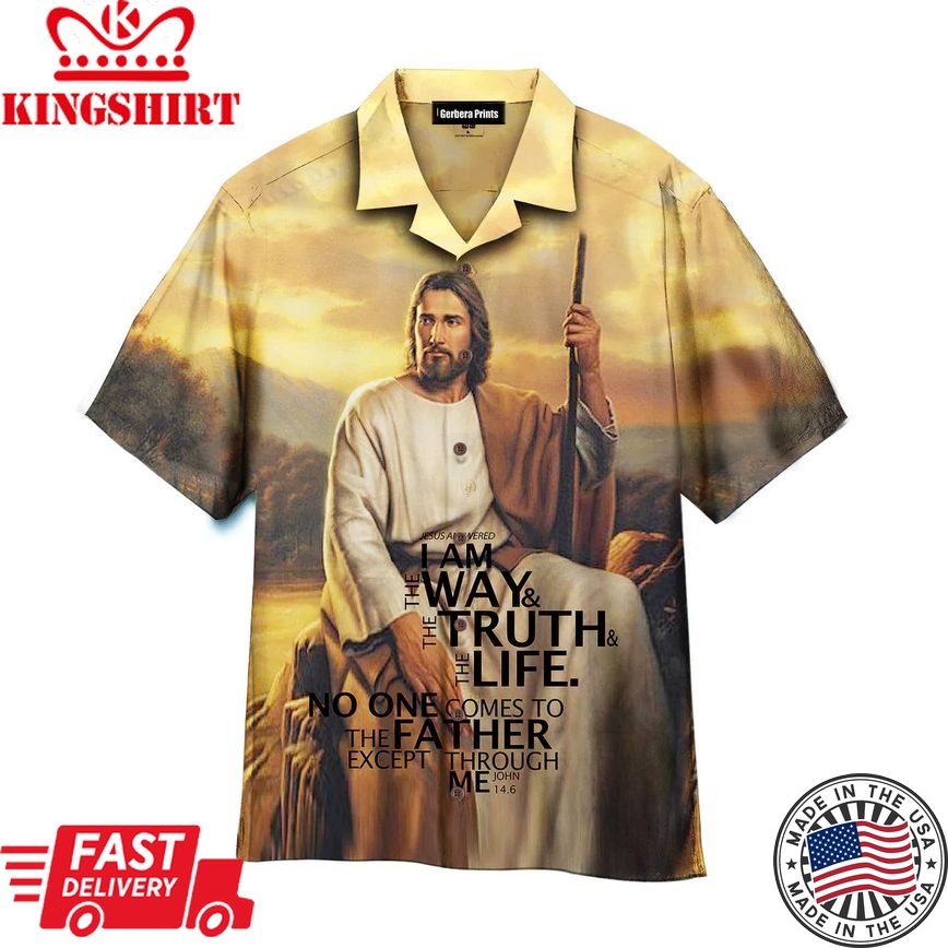 Jesus Way Truth Life Yellow Aloha Hawaiian Shirts For Men An For Women