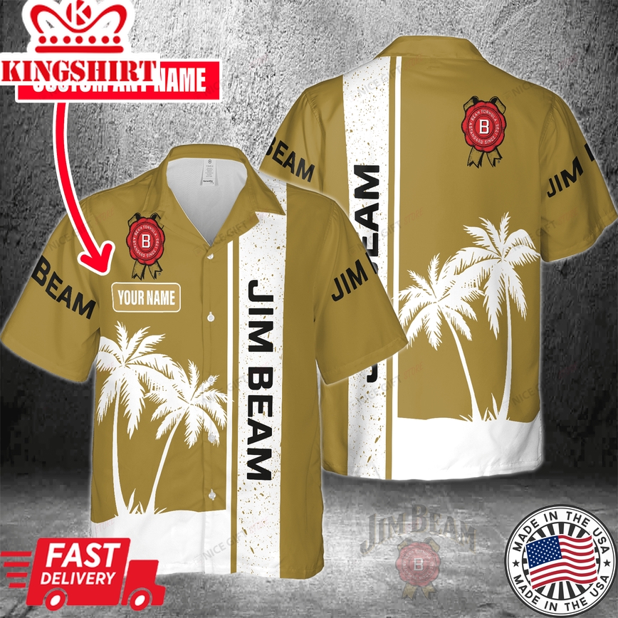 Jim Beam Hawaiian Shirt Custom Name and Personalized