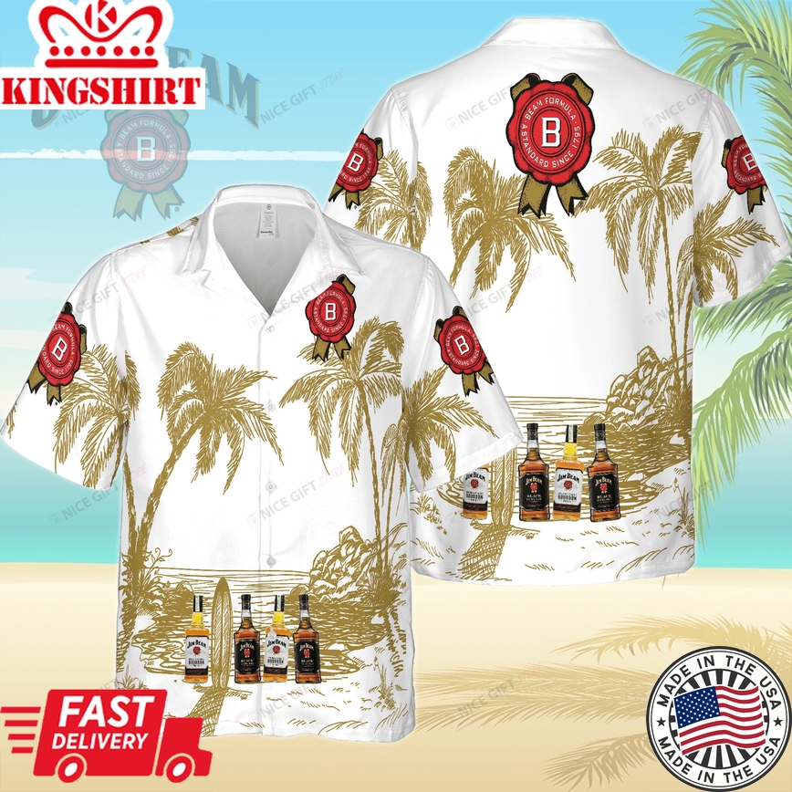 Jim Beam Hawaiian Shirt Signature Island Wear