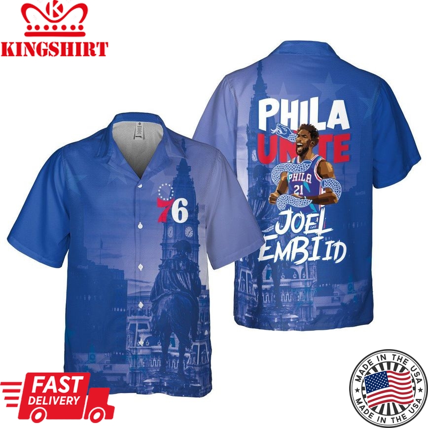 Joel Embiid Stars Player Philadelphia 76Ers Print 3D Hawaiian Shirt