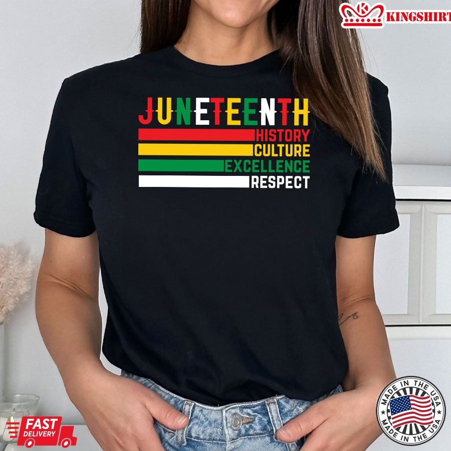 Juneteenth History Culture Excellence Respect Vintage T-Shirt