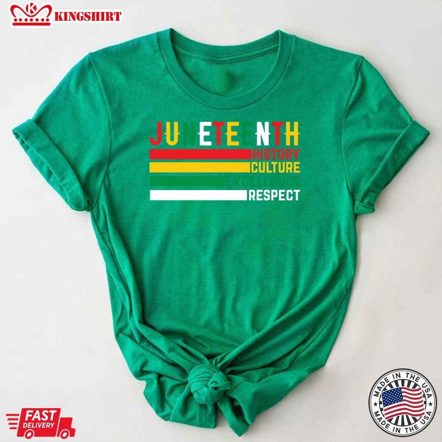 Juneteenth History Culture Excellence Respect Vintage T-Shirt