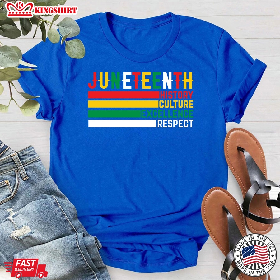 Juneteenth History Culture Excellence Respect Vintage T-Shirt