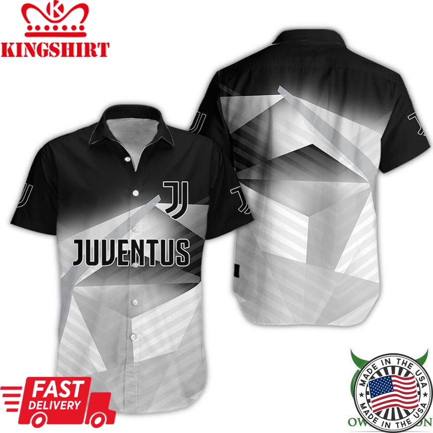 Juventus Fc Black Hawaiian Trendy Hawaiian Shirt Aloha Shirt