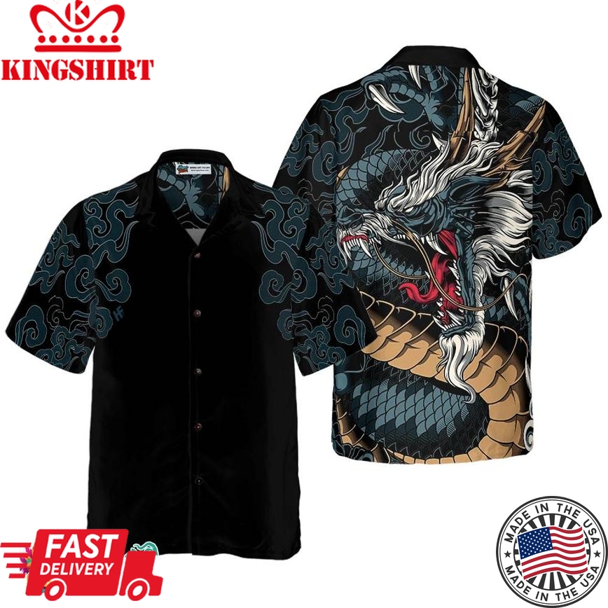 Kanagawa Dragon Hawaiian Shirt