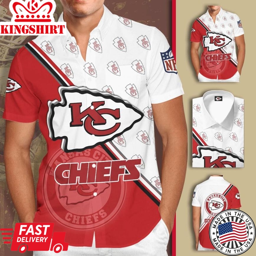 Kansas City Chiefs 5 NFL Gift For Fan Hawaiian Graphic Print Short Sle