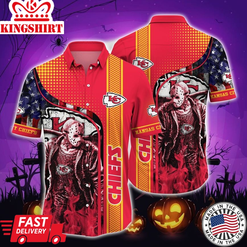 Kansas City Chiefs Halloween-Aloha Shirt,Halloween Hawaiian Shirts,Hawaiian Shirts For Men,Hawaiian Shirts For Women