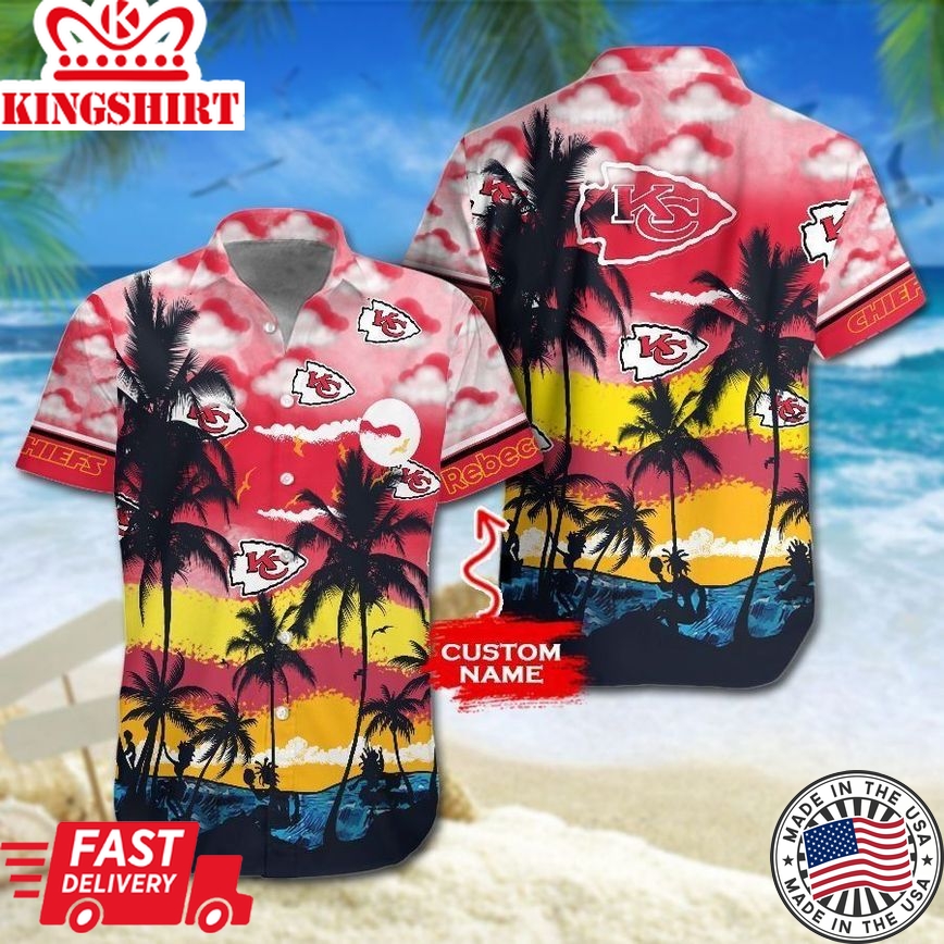 Kansas City Chiefs NFL Gift For Fan Personalized Hawaiian Graphic Print Shirt