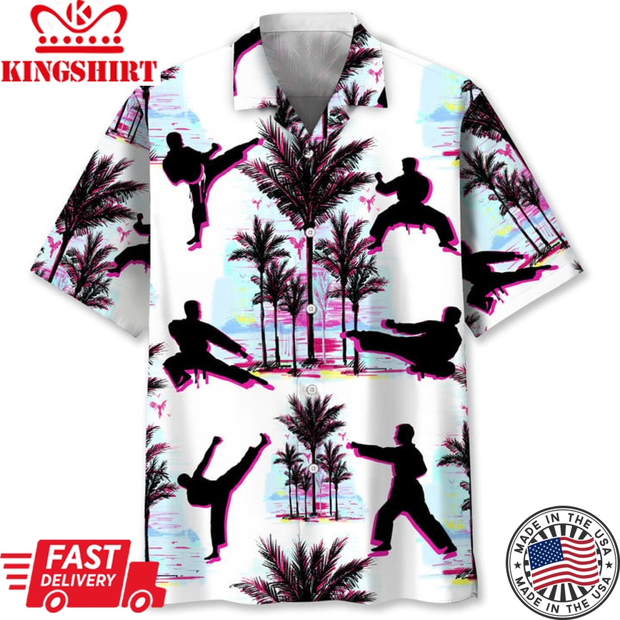 Karate Abstract Background Hawaii Shirt